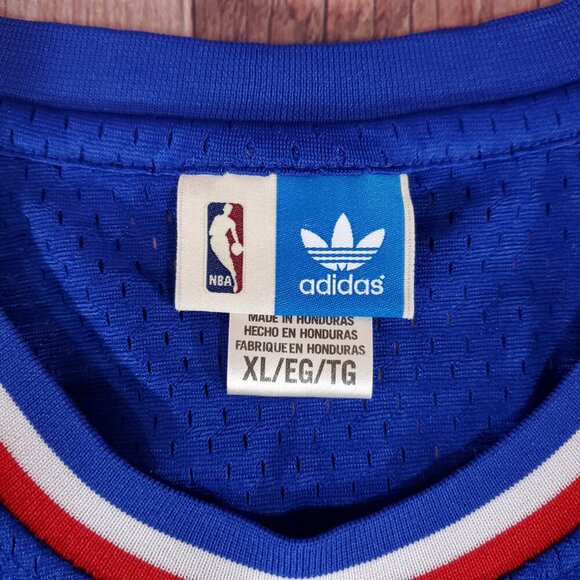 *FLAWS* Adidas Mens XL Julius Erving #6 76ers NBA Hardwood Classics Jersey - Picture 12 of 16